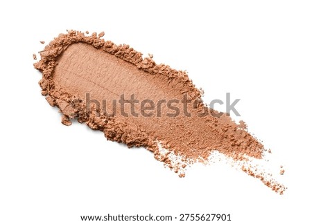 Makeup compact powder texture isolated on white background. Ideal foundation for beauty