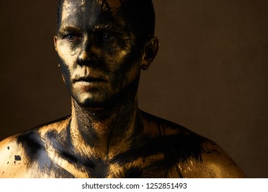 Makeup Halloween Theme Coal Gold Miner Stock Photo (Edit Now) 1252851493