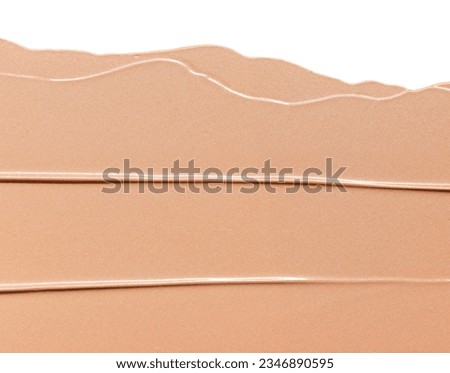 Makeup Liquid foundation composition background. BB CC Cream Concealer texture. Cosmetic product brush swatch