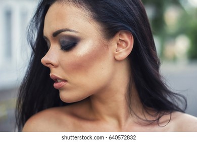 Makeup model.