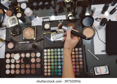 Makeup workspace - top view