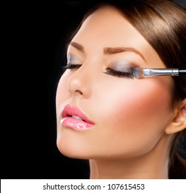 Makeup.Make-up.Eyeshadows. Eye Shadow Brush