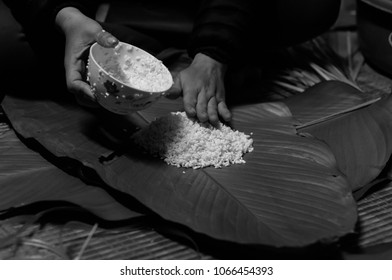 Making Banh Chung (sticky Rice Cake)