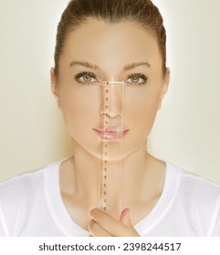 Making Beauty, modifying face to make it closer to the Golden Mask,plastic surgery. correction of asymmetry.	