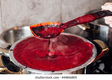 Making Blueberry Jam At Home