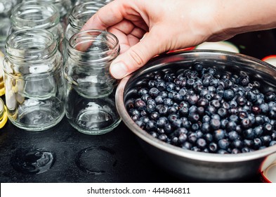 Making Blueberry Jam At Home