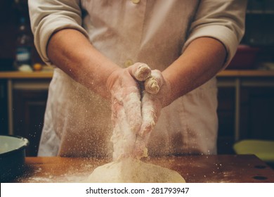 Making bread, retro styled imagery. Grain added - Shutterstock ID 281793947