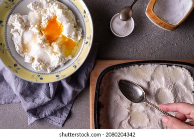 Making Cheesecake At Home In A Square Skillet