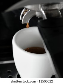 making a cup of espresso
