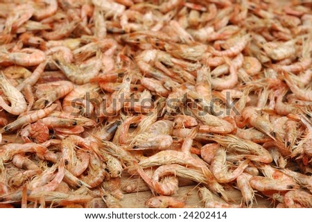 It is making dried shrimps food.
