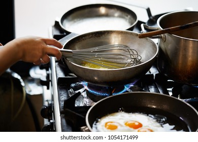 Making Gravy And Whisking