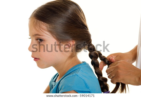 Making Hair Braid Little Girl Stock Photo Edit Now 59014171