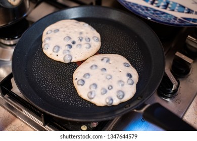 Making Homemade Gluten Free Blueberry Pancakes