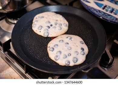 Making Homemade Gluten Free Blueberry Pancakes