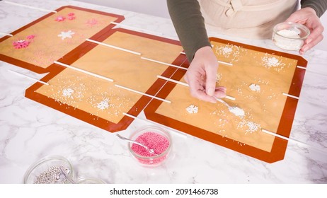 Making Large Homemade Lollipops With Different Flavors.