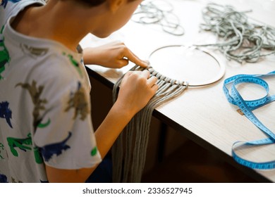 making macrame, handicraft, artistic workshop  - Powered by Shutterstock