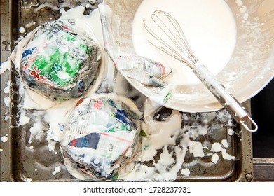 Making Paper Mache In Bowl