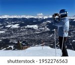 Making photo of panoramic view at Breckenridge, CO