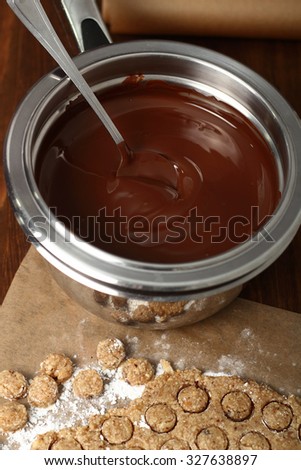 Making Praline (Chocolate Candy with Nut Filling)