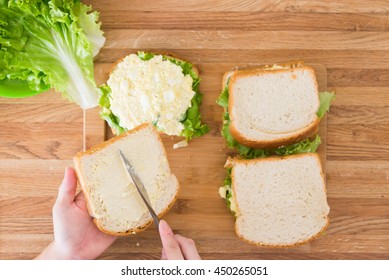 Making Sandwich From High Angle