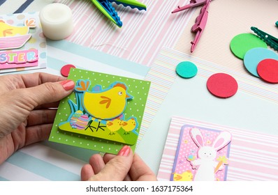 Making A Scrap Booking Easter Wish Card/Scrapbook, Craft, Art