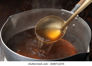 Making Soup Stock For Japanese Cuisine