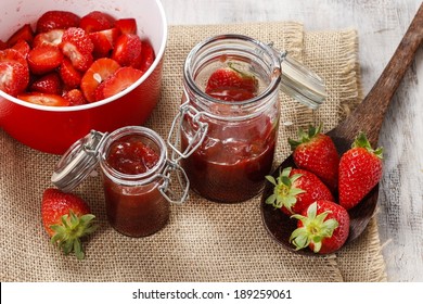 Making Strawberry Jam