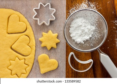 Making Sugar Cookies With Cookie Cutters