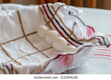 Making Sweet Dumplings (sesame 
 Tangyuan) At Home For Lantern (yuanxiao) Festival