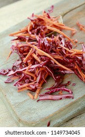 Making Vegetable Coleslaw