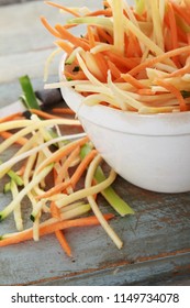 Making Vegetable Coleslaw