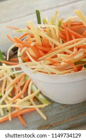 Making Vegetable Coleslaw