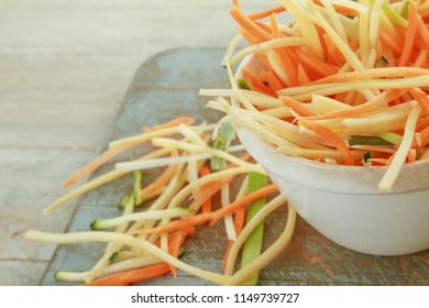 Making Vegetable Coleslaw