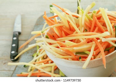 Making Vegetable Coleslaw