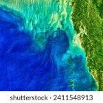 Making Waves in the Andaman Sea. When tides, currents, and gravity move water masses over seafloor features, they can create wave actions. Elements of this image furnished by NASA.