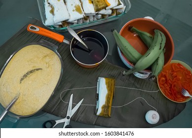 Making And Wrapping Puerto Rican Pasteles 