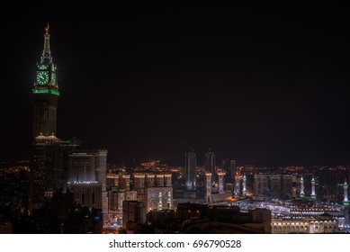 Makkah Night Colors, The Holy City At Night