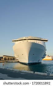 Malaga/ Andalusia, Spain. September 11. 2014. MS Oasis Of The Seas, World's Largest Cruise Ship In The Harbour Of Malaga.