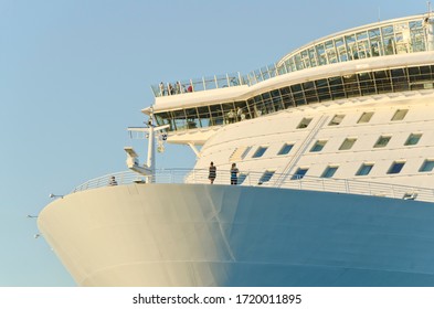 Malaga/ Andalusia, Spain. September 11. 2014. MS Oasis Of The Seas, World's Largest Cruise Ship In The Harbour Of Malaga.