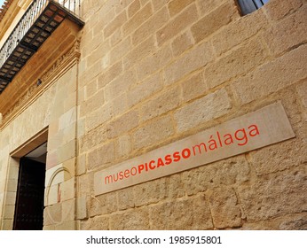 Malaga, Sapin; Oct 11, 2015: Museum Picasso Málaga Located In The Old 16th Century Buenavista Palace. Malaga Capital Of The Costa Del Sol, Spain 