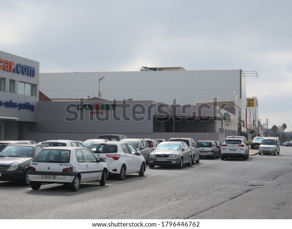 Malaga, Spain - 08.04.2020: Car rental of\
CarGest at the Málaga–Costa del Sol\
Airport.