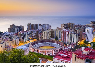 Malaga, Spain cityscape at dawn. - Powered by Shutterstock