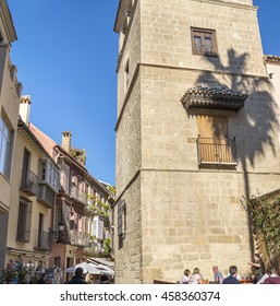 Malaga, Spain - January 26, 2015: Outside Picasso Museum In Malaga Spain.