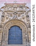Malaga, Spain, the main portal of  the Malaga Cathedral (or Santa Iglesia Catedral Basílica de la Encarnación)