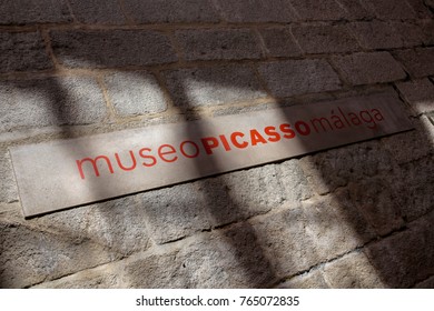 MALAGA, SPAIN, MARCH 1, 2017: The Museo Picasso Malaga In Malaga, Where Artist Pablo Picasso Was Born. 
