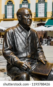 Malaga, Spain - March 11, 2017:  Statue Of Pablo Picasso