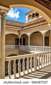 Malaga, Spain - October 13, 2016.: The Courtyard Of Museo Picasso Malaga. 