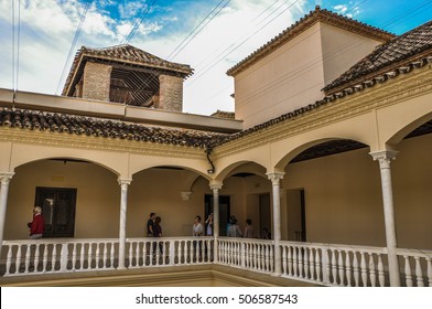 Malaga, Spain - October 13, 2016.: The Courtyard Of Museo Picasso Malaga. 