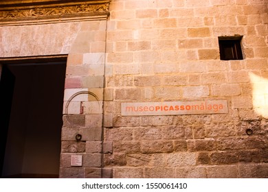 Malaga Spain On October 1, 2009. Entrance To The Picasso Museum In Malaga Spain.