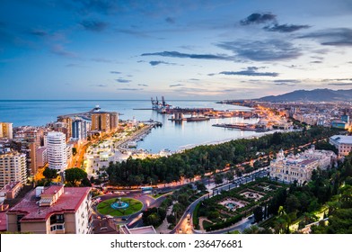 MALAGA, SPAIN - SEPTEMBER 17: Cityscape of Malaga on September 17, 2014 in Malaga, Spain. It is the second most populous city of Andalusia and the sixth largest in Spain. 